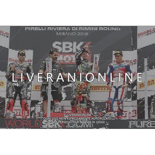 Campionato Mondiale Superbike, Pirelli Riviera di Rimini, Round 8, Misano 18/06/2016, nella foto: JONATHAN REA, TOM SYKES, VAN DER MARK, ©C.ZAMAGNI/AGENZIA ALDO LIVERANI S.A.S