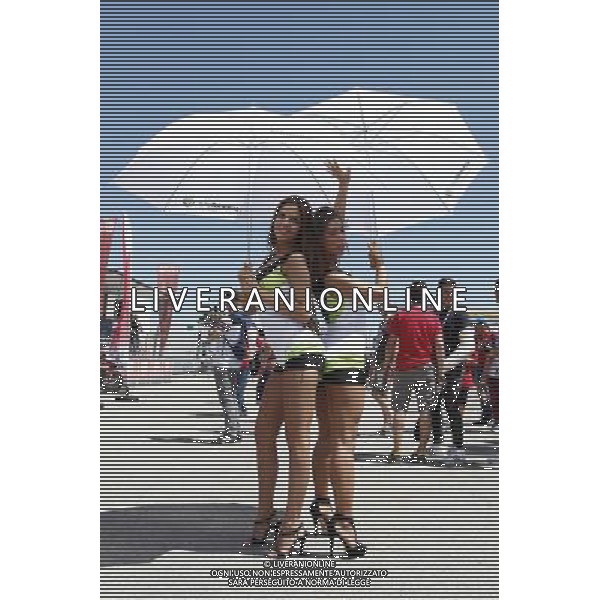 Campionato Mondiale Superbike, Pirelli Riviera di Rimini, Round 8, Misano 18/06/2016, nella foto: UMBRELLA GIRLS, OMBRELLINE, ©C.ZAMAGNI/AGENZIA ALDO LIVERANI S.A.S