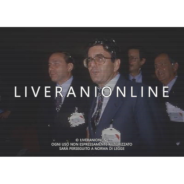 Vittorio Merloni imprenditore italiano, presidente onorario di Indesit Company - Retrospettiva nella foto con Silvio Berlusconi nel 1984 ©Archivio/ AGENZIA ALDO LIVERANI SAS