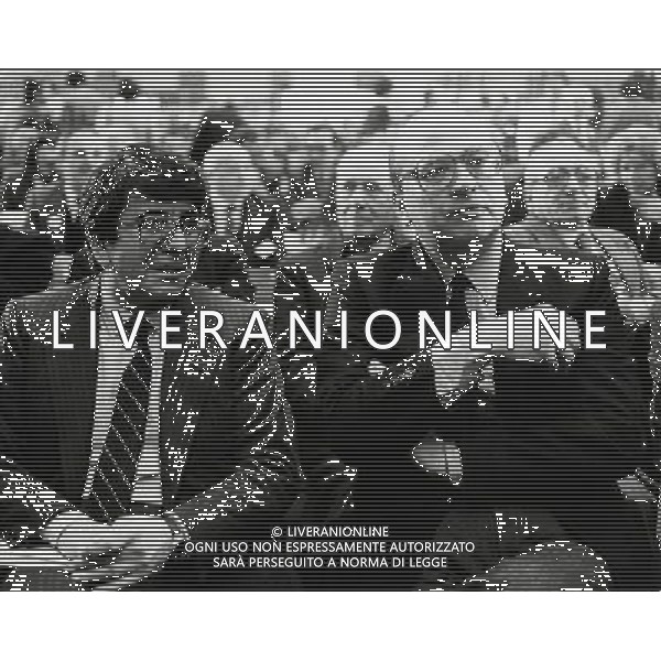 Vittorio Merloni imprenditore italiano, presidente onorario di Indesit Company - Retrospettiva nella foto con Bettino Craxi nel 1984 ©Archivio/ AGENZIA ALDO LIVERANI SAS