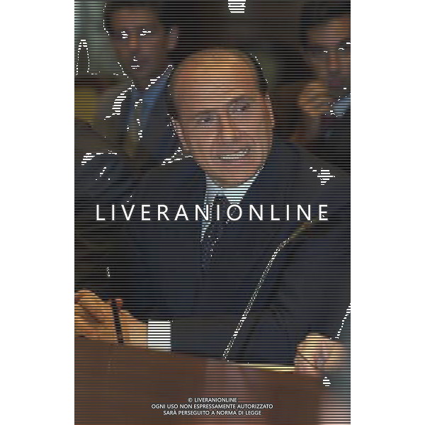 ROMA, 2-07-2002 PRESENTAZIONE DOCUMENTO PROGRAMMAZIONE ECONOMICA E FINAZIARIA (DPEF) ALLE PARTI SOCIALI NELLA FOTO:SILVIO BERLUSCONI FOTO ALDO LIVERANI 