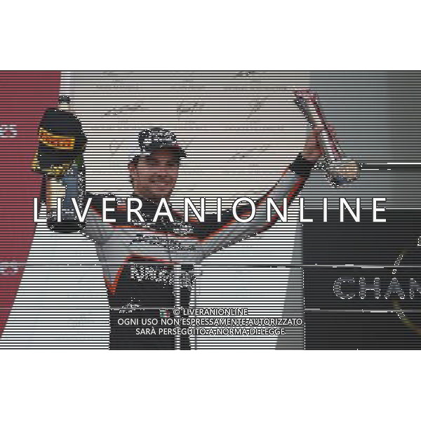 Sergio Perez (MEX) Sahara Force India F1 celebrates his third position on the podium. 19.06.2016. Formula 1 World Championship, Rd 8, European Grand Prix, Baku Street Circuit, Azerbaijan, Race Day. AG ALDO LIVERANI SAS ONLY ITALY