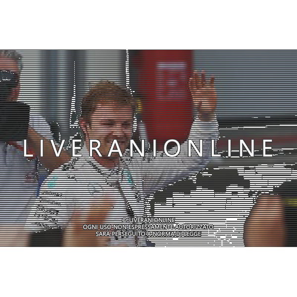 Race winner Nico Rosberg (GER) Mercedes AMG F1 celebrates in parc ferme. 19.06.2016. Formula 1 World Championship, Rd 8, European Grand Prix, Baku Street Circuit, Azerbaijan, Race Day. AG ALDO LIVERANI SAS ONLY ITALY