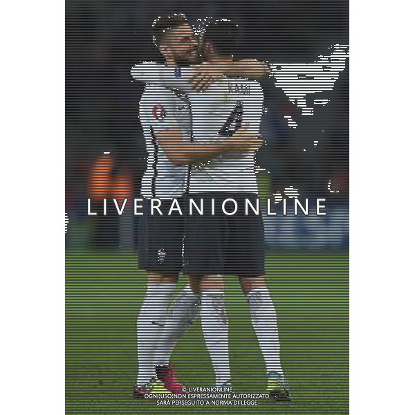 UEFA Francia EURO 2016 Final Tournament Group Stage A Lille - 19.06.2016 Svizzera-Francia Nella Foto:abbraccio fra rami e giroud /Ph.Vitez-Ag. Aldo Liverani