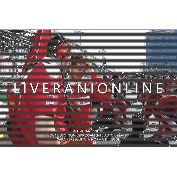 Sebastian Vettel (GER) Ferrari on the grid. 19.06.2016. Formula 1 World Championship, Rd 8, European Grand Prix, Baku Street Circuit, Azerbaijan, Race Day. AG ALDO LIVERANI SAS ONLY ITALY