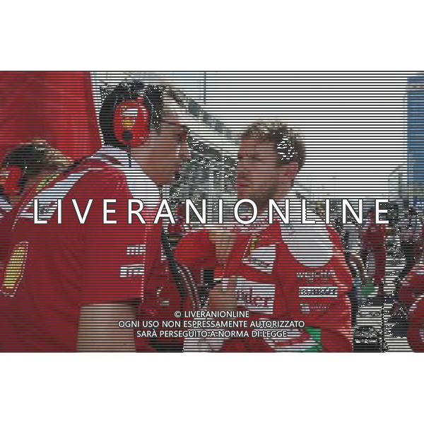 Sebastian Vettel (GER) Ferrari on the grid. 19.06.2016. Formula 1 World Championship, Rd 8, European Grand Prix, Baku Street Circuit, Azerbaijan, Race Day. AG ALDO LIVERANI SAS ONLY ITALY