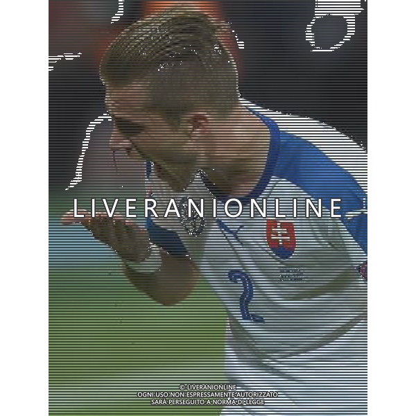 UEFA Francia EURO 2016 Final Tournament Group Stage B Saint-Etienne - 20.06.2016 Slovacchia-Inghilterra Nella Foto:sangue dal naso per pekarik /Ph.Vitez-Ag. Aldo Liverani