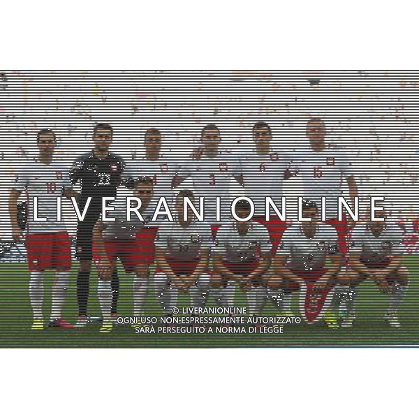 21.06.2016 MARSYLIA STADE VELODROME (MARSEILLE, FRANCE) PILKA NOZNA (FOOTBALL) UEFA EURO 2016 MISTRZOSTWA EUROPY W PILCE NOZNEJ (UEFA EURO 2016) GRUPA C (GROUP C) MECZ UKRAINA - POLSKA (UKRAINE - POLAND) NZ POLSKA PRZED MECZEM Z UKRAINA NA EURO 2016 LUKASZ FABIANSKI, KAMIL GLIK, TIAGO CIONEK, MICHAL PAZDAN, ARTUR JEDRZEJCZYK, BARTOSZ KAPUSTKA, TOMASZ JODLOWIEC, GRZEGORZ KRYCHOWIAK, PIOTR ZIELINSKI, ARKADIUSZ MILIK, ROBERT LEWANDOWSKI FOTO LUKASZ GROCHALA/CYFRASPORT / NEWSPIX.PL --- Newspix.pl / NEWSPIX.PL --- Newspix.pl/ AGENZIA ALDO LIVERANI SAS Ucraina - Polonia UEFA Francia EURO 2016 Final Tournament Group Stage C Marsiglia - 21.06.2016- ITALY ONLY EDITORIAL USE ONLY