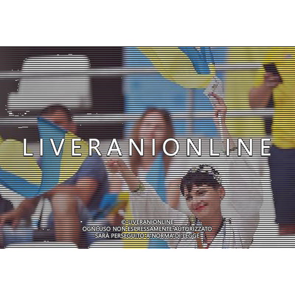 2016.06.21 Marsylia Marseille Pilka nozna Euro 2016 mecz grupy C Ukraina - Polska N/z Kibic kibice kibicka fanka Ukrainy Foto Norbert Barczyk / PressFocus 2016.06.21 Marsylia Marseille Football UEFA Euro 2016 group C game between Ukraine and Poland Kibic kibice kibicka fanka Ukrainy Credit: Norbert Barczyk / PressFocus / NEWSPIX.PL --- Newspix.pl/ AGENZIA ALDO LIVERANI SAS Ucraina - Polonia UEFA Francia EURO 2016 Final Tournament Group Stage C Marsiglia - 21.06.2016- ITALY ONLY EDITORIAL USE ONLY