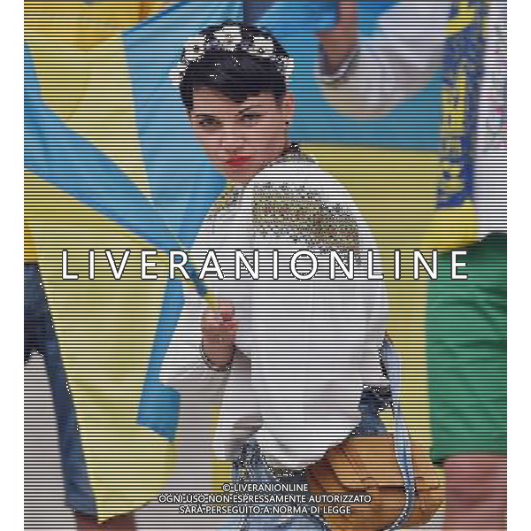 2016.06.21 Marsylia Marseille Pilka nozna Euro 2016 mecz grupy C Ukraina - Polska N/z Kibic kibice kibicka fanka Ukrainy Foto Norbert Barczyk / PressFocus 2016.06.21 Marsylia Marseille Football UEFA Euro 2016 group C game between Ukraine and Poland Kibic kibice kibicka fanka Ukrainy Credit: Norbert Barczyk / PressFocus / NEWSPIX.PL --- Newspix.pl/ AGENZIA ALDO LIVERANI SAS Ucraina - Polonia UEFA Francia EURO 2016 Final Tournament Group Stage C Marsiglia - 21.06.2016- ITALY ONLY EDITORIAL USE ONLY