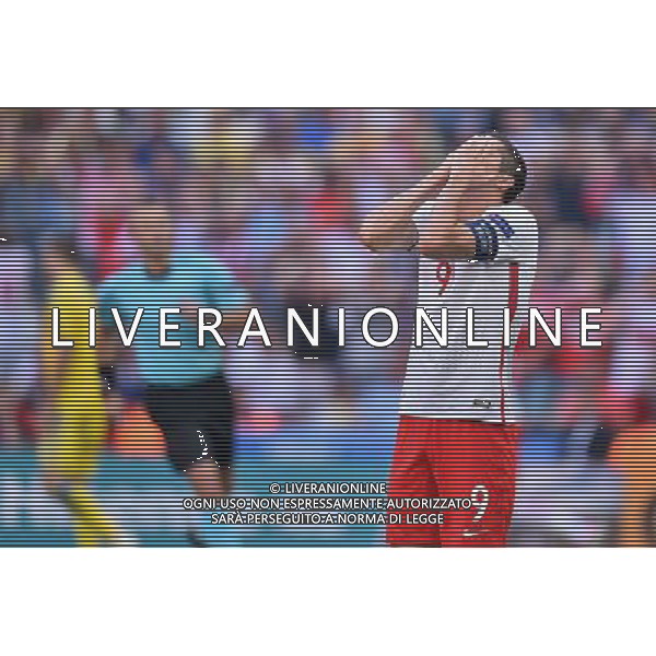 2016.06.21 Marsylia Marseille Pilka nozna Euro 2016 mecz grupy C Ukraina - Polska N/z Robert Lewandowski Foto Norbert Barczyk / PressFocus 2016.06.21 Marsylia Marseille Football UEFA Euro 2016 group C game between Ukraine and Poland Robert Lewandowski Credit: Norbert Barczyk / PressFocus / AGENZIA ALDO LIVERANI SAS Ucraina - Polonia UEFA Francia EURO 2016 Final Tournament Group Stage C Marsiglia - 21.06.2016- ITALY ONLY EDITORIAL USE ONLY