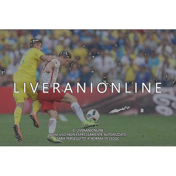 MARSYLIA 2016.06.21 MISTRZOSTWA EUROPY EURO 2016 FRANCJA PILKA NOZNA MECZ UKRAINA - POLSKA NZ YEVHEN KHACHERIDI ROBERT LEWANDOWSKI FOT MICHAL STAWOWIAK / FOKUSMEDIA / NEWSPIX.PL --- Newspix.pl /AGENZIA ALDO LIVERANI SAS - ITALY ONLY EDITORIAL USE ONLY Ucraina - Polonia UEFA Francia EURO 2016 Final Tournament Group Stage C Marsiglia - 21.06.2016 *** Local Caption *** www.newspix.pl mail us: info@newspix.pl call us: 0048 022 23 22 222 --- Polish Picture Agency by Ringier Axel Springer Poland
