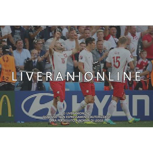21.06.2016 MARSYLIA STADE VELODROME (MARSEILLE, FRANCE) PILKA NOZNA (FOOTBALL) UEFA EURO 2016 MISTRZOSTWA EUROPY W PILCE NOZNEJ (UEFA EURO 2016) GRUPA C (GROUP C) MECZ UKRAINA - POLSKA (UKRAINE - POLAND) NZ POLSKA RADOSC, BRAMKA, GOL, - JAKUB BLASZCZYKOWSKI, ROBERT LEWANDOWSKI, GRZEGORZ KRYCHOWIAK FOTO LUKASZ GROCHALA/CYFRASPORT / NEWSPIX.PL --- Newspix.pl /AGENZIA ALDO LIVERANI SAS - ITALY ONLY EDITORIAL USE ONLY Ucraina - Polonia UEFA Francia EURO 2016 Final Tournament Group Stage C Marsiglia - 21.06.2016 *** Local Caption *** www.newspix.pl mail us: info@newspix.pl call us: 0048 022 23 22 222 --- Polish Picture Agency by Ringier Axel Springer Poland