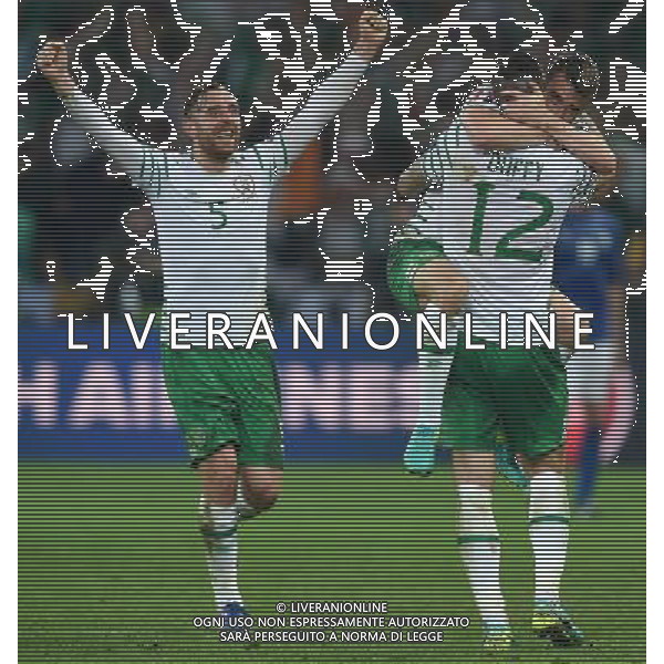 UEFA Francia EURO 2016 Final Tournament Group Stage E Lille - 22.06.2016 Italia-Repubblica d\'Irlanda Nella Foto:la gioia dei giocatori irlandesi - esultanza a fine gara /Ph.Vitez-Ag. Aldo Liverani