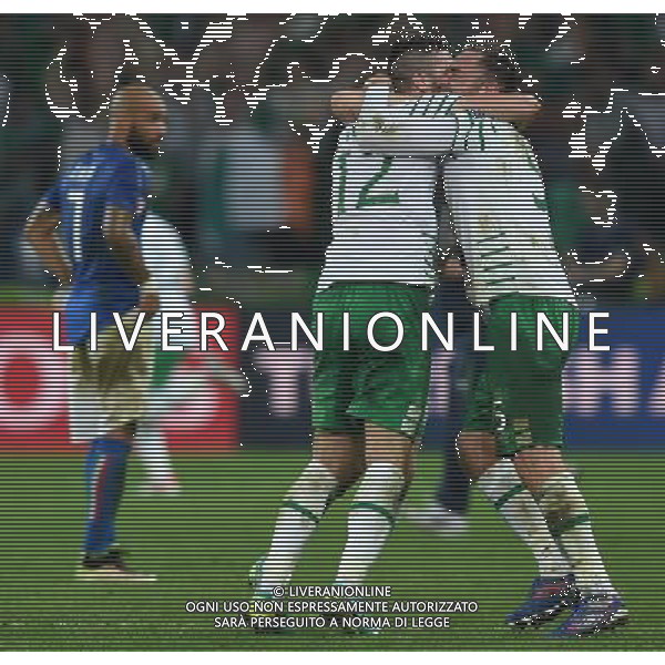 UEFA Francia EURO 2016 Final Tournament Group Stage E Lille - 22.06.2016 Italia-Repubblica d\'Irlanda Nella Foto:la gioia dei giocatori irlandesi - esultanza a fine gara /Ph.Vitez-Ag. Aldo Liverani