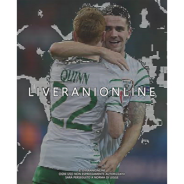 UEFA Francia EURO 2016 Final Tournament Group Stage E Lille - 22.06.2016 Italia-Repubblica d\'Irlanda Nella Foto:brady festeggia con quinn - esultanza a fine gara /Ph.Vitez-Ag. Aldo Liverani