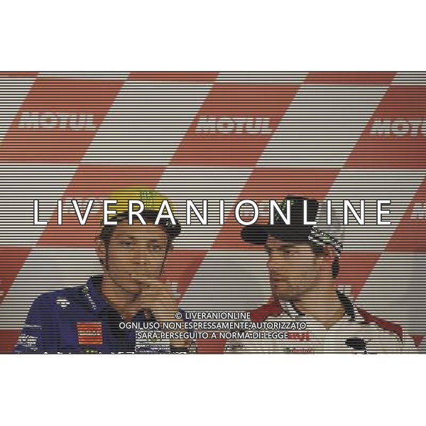 23.06.2016.Assen, Olanda.Valentino Rossi e Cal Crutchlow durante la conferenza stampa ©Piazzolla /AGENZIA ALDO LIVERANI SAS Gran Premio motociclistico d\'Olanda, motomondiale