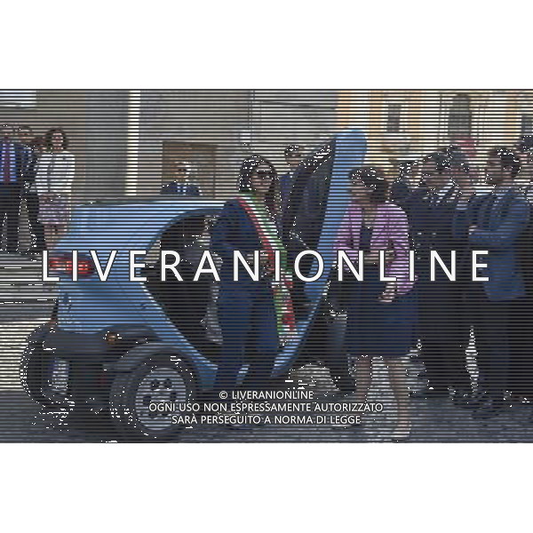 Insediamento del sindaco di Roma Virginia Raggi Roma - 23.06.2016 - nella foto: Virginia Raggi con la fascia tricolore Ph.Corradetti - AG ALDO LIVERANI SAS