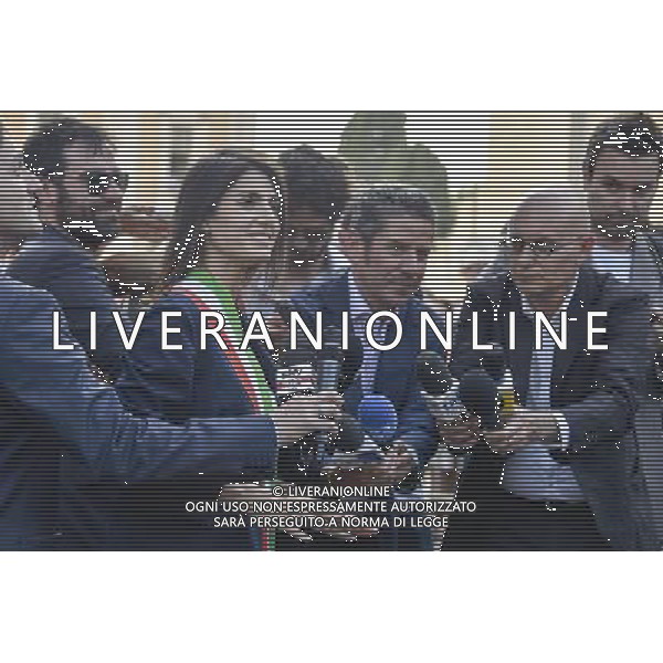Insediamento del sindaco di Roma Virginia Raggi Roma - 23.06.2016 - nella foto: Virginia Raggi rilascia le prime dichiarazioni alla stampa Ph.Corradetti - AG ALDO LIVERANI SAS