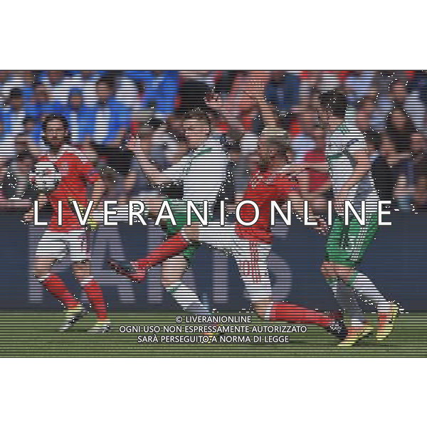 UEFA Francia EURO 2016 Final Tournament Roud of 16 Parigi - 25.06.2016 Galles-Irlanda del Nord Nella Foto:ramsey-davis /Ph.Vitez-Ag. Aldo Liverani