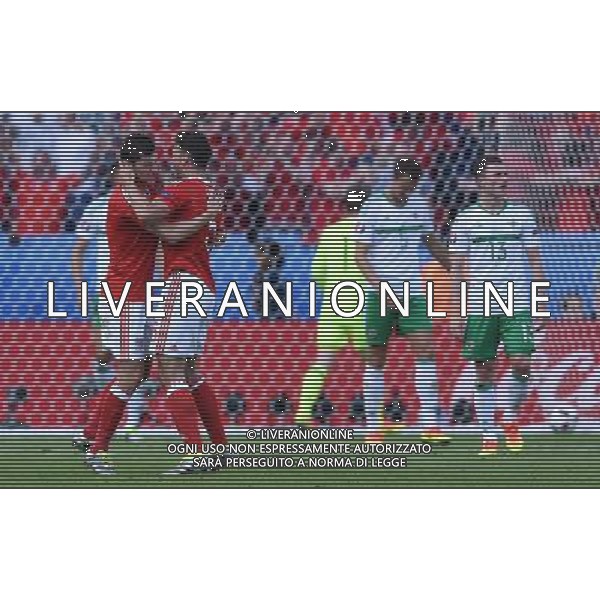 UEFA Francia EURO 2016 Final Tournament Roud of 16 Parigi - 25.06.2016 Galles-Irlanda del Nord Nella Foto:esultanza dei giocatori del galles /Ph.Vitez-Ag. Aldo Liverani