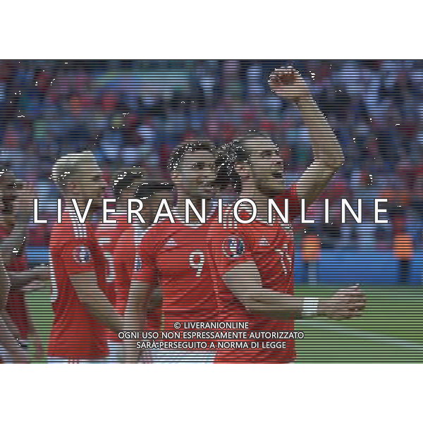 UEFA Francia EURO 2016 Final Tournament Roud of 16 Parigi - 25.06.2016 Galles-Irlanda del Nord Nella Foto:bale esulta a fine partita /Ph.Vitez-Ag. Aldo Liverani