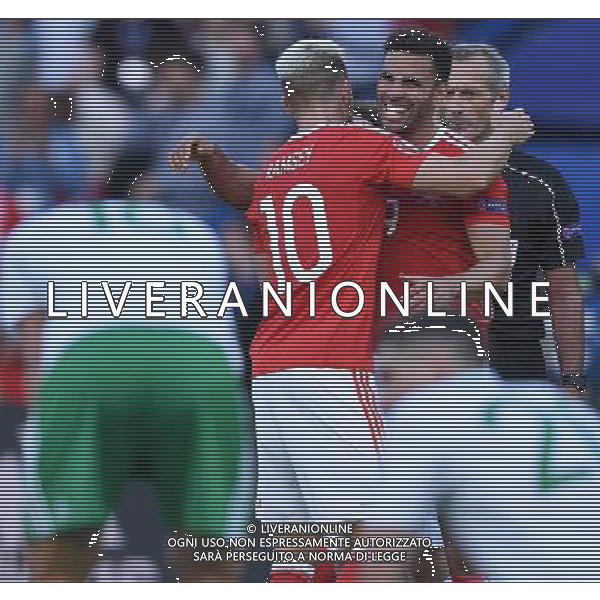 UEFA Francia EURO 2016 Final Tournament Roud of 16 Parigi - 25.06.2016 Galles-Irlanda del Nord Nella Foto:esultanza galles /Ph.Vitez-Ag. Aldo Liverani