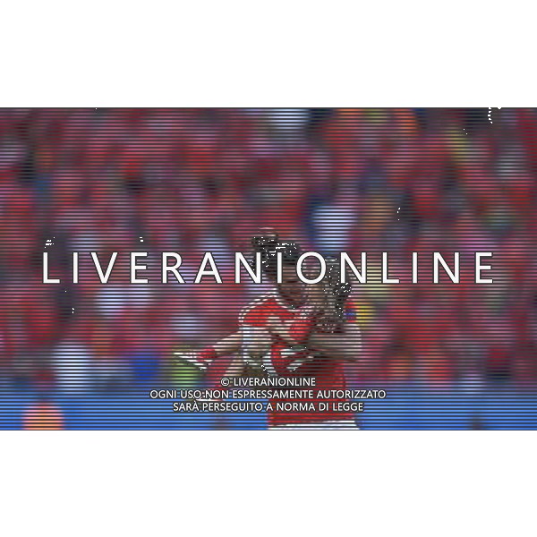 UEFA Francia EURO 2016 Final Tournament Roud of 16 Parigi - 25.06.2016 Galles-Irlanda del Nord Nella Foto:bale festeggia con la figlia /Ph.Vitez-Ag. Aldo Liverani