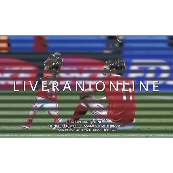 UEFA Francia EURO 2016 Final Tournament Roud of 16 Parigi - 25.06.2016 Galles-Irlanda del Nord Nella Foto:bale festeggia con la figlia /Ph.Vitez-Ag. Aldo Liverani