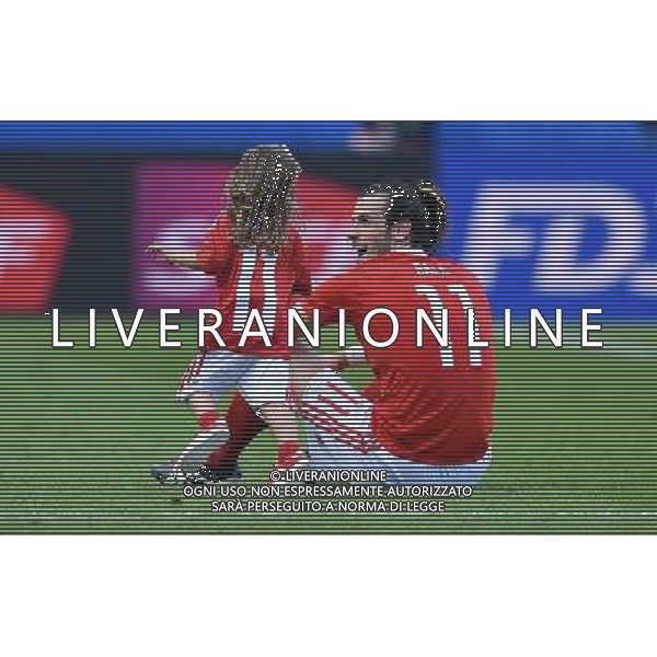 UEFA Francia EURO 2016 Final Tournament Roud of 16 Parigi - 25.06.2016 Galles-Irlanda del Nord Nella Foto:bale festeggia con la figlia /Ph.Vitez-Ag. Aldo Liverani