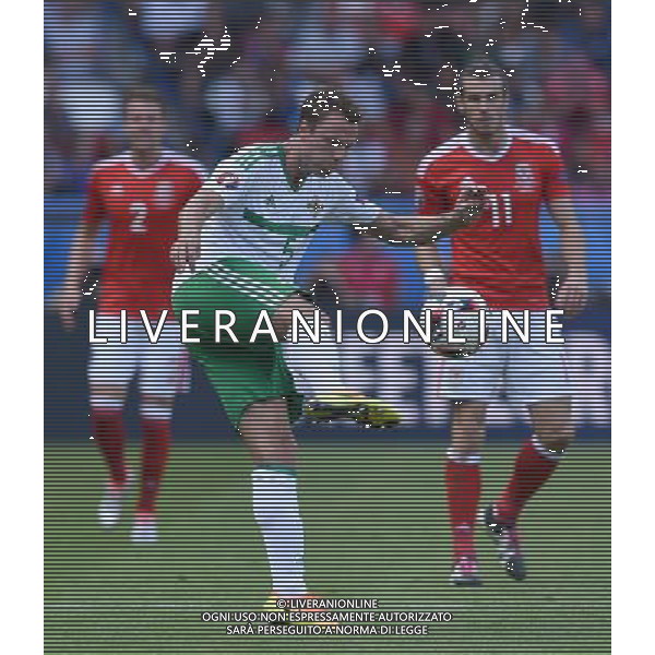 UEFA Francia EURO 2016 Final Tournament Roud of 16 Parigi - 25.06.2016 Galles-Irlanda del Nord Nella Foto:Evans Jonny /Ph.Vitez-Ag. Aldo Liverani