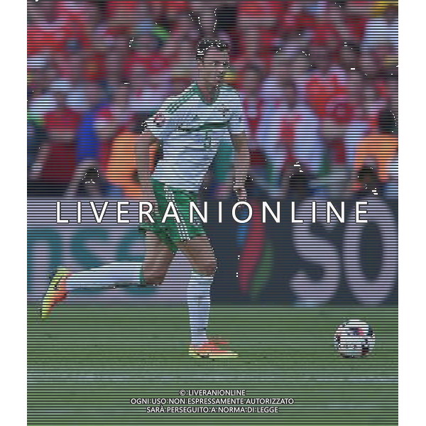 UEFA Francia EURO 2016 Final Tournament Roud of 16 Parigi - 25.06.2016 Galles-Irlanda del Nord Nella Foto:Evans Jonny /Ph.Vitez-Ag. Aldo Liverani