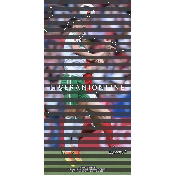 UEFA Francia EURO 2016 Final Tournament Roud of 16 Parigi - 25.06.2016 Galles-Irlanda del Nord Nella Foto:Evans Jonny-Bale Gareth /Ph.Vitez-Ag. Aldo Liverani