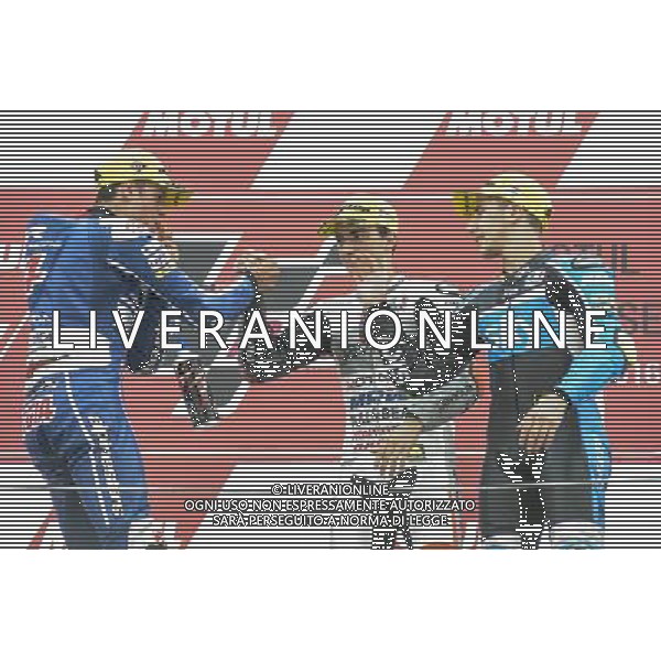 26.06.2016. Assen, Olanda.da Sinistra: Fabio Di Giannantonio, Francesco Bagnaia e Andrea Migno. Â©PIAZZOLLA AGENZIA ALDO LIVERANI SAS Gran Premio d\'Olanda Moto3 Assen, motomondiale Gara 26.06.2016