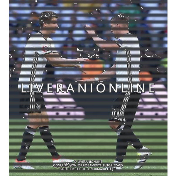 UEFA Francia EURO 2016 Final Tournament Round of 16 Lille - 26.06.2016 Germania-Slovacchia Nella Foto:podolski e muller festeggiano /Ph.Vitez-Ag. Aldo Liverani