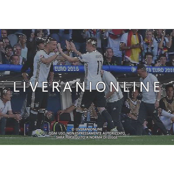 UEFA Francia EURO 2016 Final Tournament Round of 16 Lille - 26.06.2016 Germania-Slovacchia Nella Foto:Podolski Lukas-Draxler Julian /Ph.Vitez-Ag. Aldo Liverani