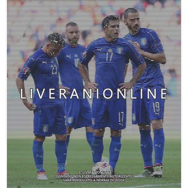 UEFA Francia EURO 2016 Final Tournament Round of 16 Parigi Saint-Denis - 27.06.2016 Italia-Spagna Nella Foto:eder, leonardo bonucci. emanuele giaccherini e daniele de rossi /Ph.Vitez-Ag. Aldo Liverani