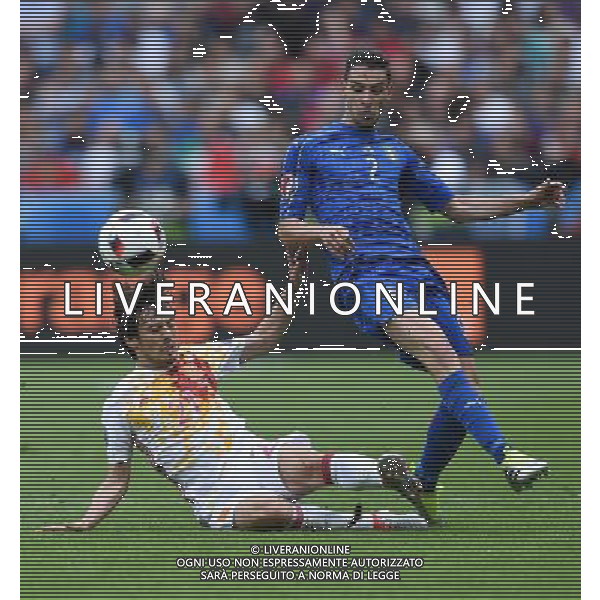 UEFA Francia EURO 2016 Final Tournament Round of 16 Parigi Saint-Denis - 27.06.2016 Italia-Spagna Nella Foto:de sciglio david silva /Ph.Vitez-Ag. Aldo Liverani