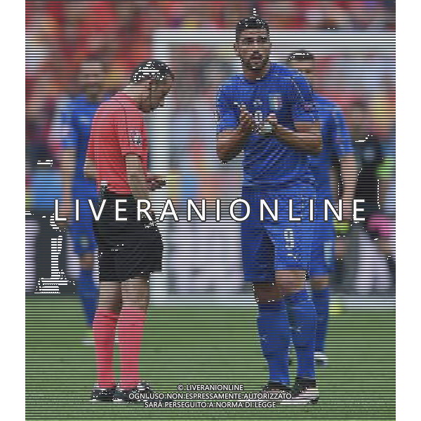 UEFA Francia EURO 2016 Final Tournament Round of 16 Parigi Saint-Denis - 27.06.2016 Italia-Spagna Nella Foto:pelle\' ammonito /Ph.Vitez-Ag. Aldo Liverani