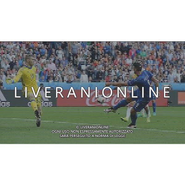 UEFA Francia EURO 2016 Final Tournament Round of 16 Parigi Saint-Denis - 27.06.2016 Italia-Spagna Nella Foto: il gol di graziano pelle\' del 2-0 /Ph.Vitez-Ag. Aldo Liverani