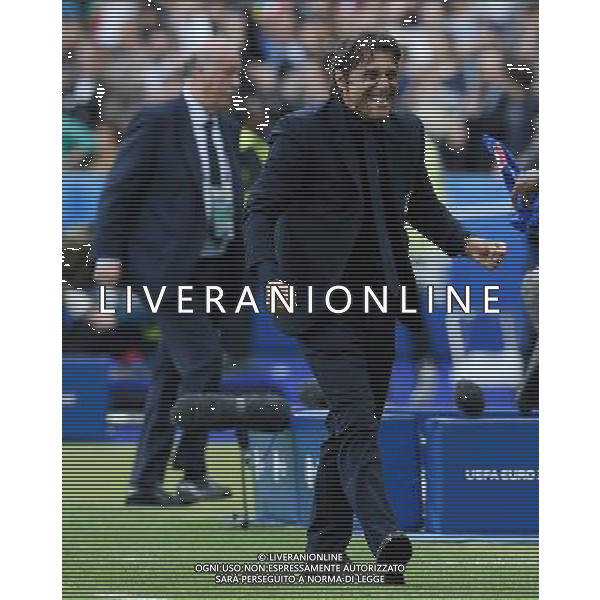 UEFA Francia EURO 2016 Final Tournament Round of 16 Parigi Saint-Denis - 27.06.2016 Italia-Spagna Nella Foto: antonio conte esulta a fine partita per la vittoria /Ph.Vitez-Ag. Aldo Liverani