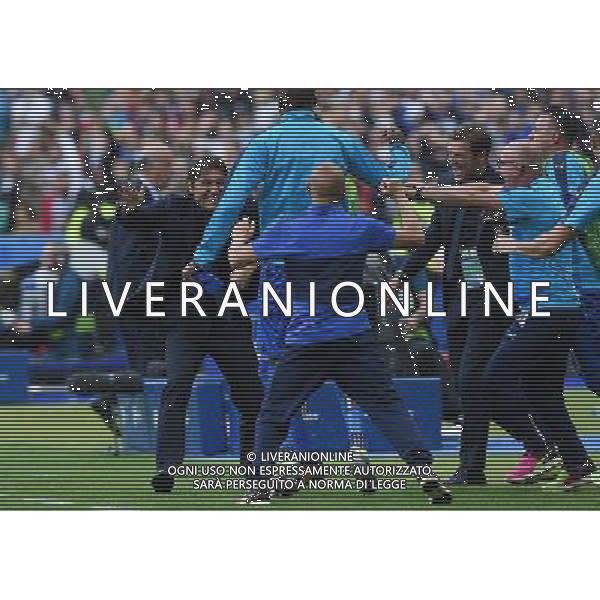 UEFA Francia EURO 2016 Final Tournament Round of 16 Parigi Saint-Denis - 27.06.2016 Italia-Spagna Nella Foto: antonio conte esulta a fine partita per la vittoria /Ph.Vitez-Ag. Aldo Liverani