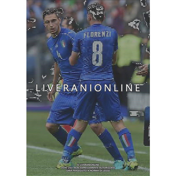 UEFA Francia EURO 2016 Final Tournament Round of 16 Parigi Saint-Denis - 27.06.2016 Italia-Spagna Nella Foto:Darmian Matteo-Florenzi Alesssandro Sostituzione /Ph.Vitez-Ag. Aldo Liverani