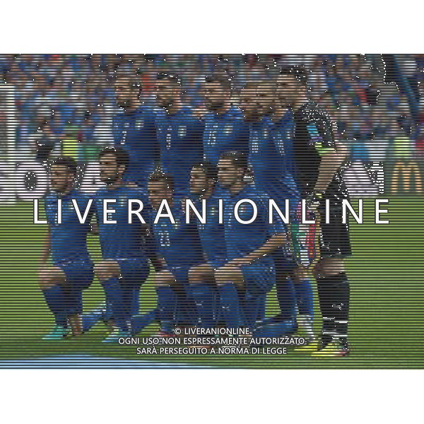 UEFA Francia EURO 2016 Final Tournament Round of 16 Parigi Saint-Denis - 27.06.2016 Italia-Spagna Nella Foto:Italia Squadra Formazione Buffon,De Sciglio,Chiellini,Florenzi,Pelle\',Barzagli,De Rossi,Eder,Parolo,Bonucci,Giaccherini /Ph.Vitez-Ag. Aldo Liverani