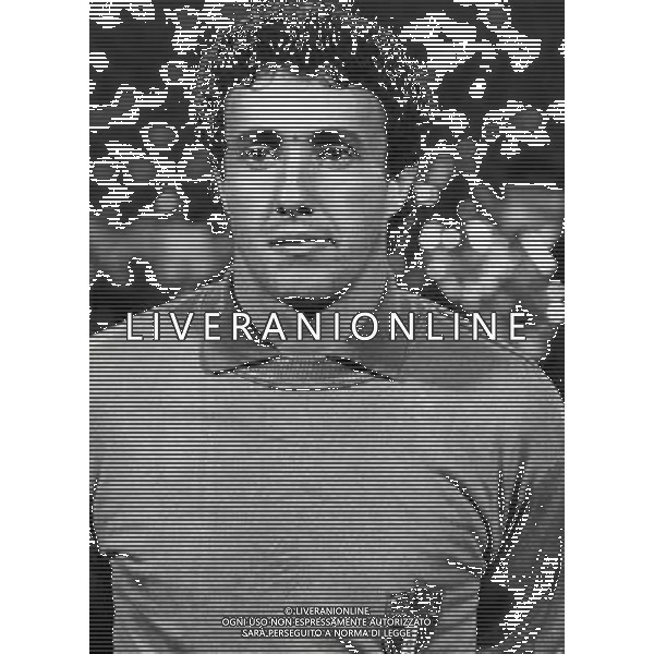 RETROSPETTIVA FRANCO TANCREDI CALCIATORE NELLA FOTO FRANCO TANCREDI CON LA MAGLIA DELLA NAZIONALE ITALIANA AG ALDO LIVERANI SAS