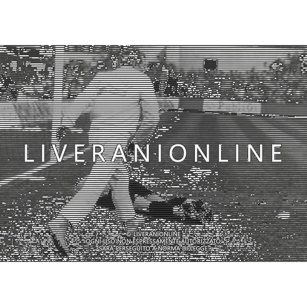 RETROSPETTIVA FRANCO TANCREDI CALCIATORE NELLA FOTO FRANCO TANCREDI NELLA PARTITA MILAN ROMA DEL 13-12-1987 COLPITO ALLA TESTA DA UNA BOTTIGLIETTA AG ALDO LIVERANI SAS
