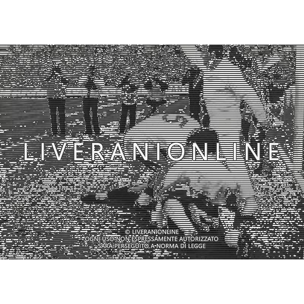 RETROSPETTIVA FRANCO TANCREDI CALCIATORE NELLA FOTO FRANCO TANCREDI NELLA PARTITA MILAN ROMA DEL 13-12-1987 COLPITO ALLA TESTA DA UNA BOTTIGLIETTA AG ALDO LIVERANI SAS