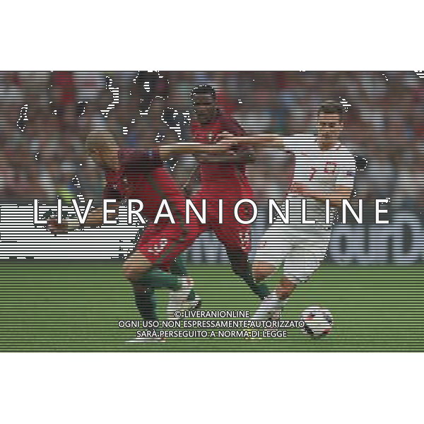 MARSYLIA 30.06.2016 MECZ CWIERCFINAL 1/4 FINALU MISTRZOSTW EUROPY 2016: POLSKA - PORTUGALIA --- QUARTERFINAL 1/4 FINAL UEFA EURO 2016 MATCH IN MARSEILLE: POLAND - PORTUGAL PEPE WILLIAM CARVALHO ARKADIUSZ MILIK FOT. PIOTR KUCZA/NEWSPIX.PL --- Newspix.pl 30 -06-2016 MARSIGLIA EURO 2016 QUARTI DI FINALE POLONIA -PORTOGALLO AG ALDO LIVERANI SAS ONLY ITALY *** Local Caption *** www.newspix.pl mail us: info@newspix.pl call us: 0048 022 23 22 222 --- Polish Picture Agency by Ringier Axel Springer Poland