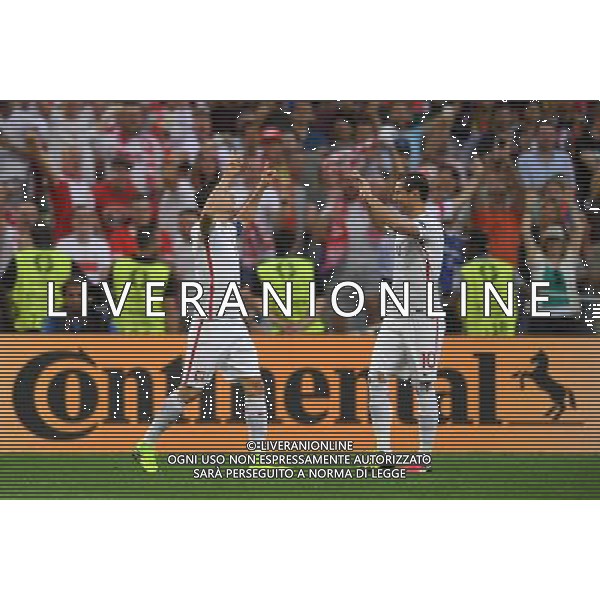 2016.06.30 Marsylia Marseille Pilka nozna Euro 2016 mecz cwiercfinal Polska - Portugalia N/z Robert Lewandowski gol, radosc, bramka, Grzegorz Krychowiak Foto Lukasz Laskowski / PressFocus 2016.06.30 Marsylia Marseille Football UEFA Euro 2016 quarter finals Poland and Portugal Robert Lewandowski gol, radosc, bramka, Grzegorz Krychowiak Credit: Lukasz Laskowski / PressFocus / NEWSPIX.PL --- Newspix.pl 30 -06-2016 MARSIGLIA EURO 2016 QUARTI DI FINALE POLONIA -PORTOGALLO AG ALDO LIVERANI SAS ONLY ITALY *** Local Caption *** www.newspix.pl mail us: info@newspix.pl call us: 0048 022 23 22 222 --- Polish Picture Agency by Ringier Axel Springer Poland