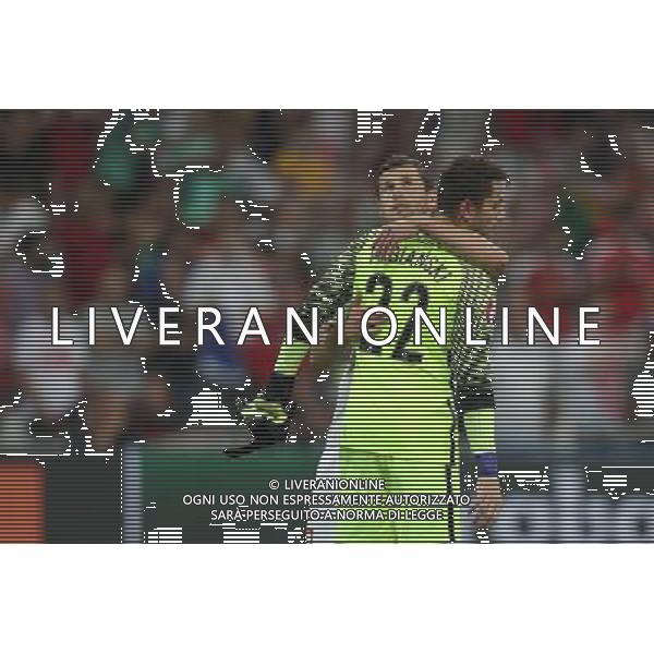 30.06.2016 MARSYLIA, FRANCJA (MARSELLIE, FRANCE) STAD DE VELODROME PILKA NOZNA (FOOTBALL) UEFA EURO 2016 MISTRZOSTWA EUROPY W PILCE NOZNEJ (UEFA EURO 2016) 1/4 FINALU - CWIERCFINAL (QUATER FINAL) MECZ (GAME) POLSKA - PORTUGALIA (POLAND - PORTUGAL) NZ GRZEGORZ KRYCHOWIAK, LUKASZ FABIANSKI SMUTEK, PORAZKA PO KARNYCH - POLSKA ODPADA Z MISTRZOSTW EUROPY EURO 2016 FOTO LUKASZ GROCHALA/CYFRASPORT / NEWSPIX.PL --- Newspix.pl AG ALDO LIVERANI SAS ONLY ITALY MARSIGLIA- 30-06-2016 QUARTI DI FINALE POLONIA PORTOGALLO *** Local Caption *** www.newspix.pl mail us: info@newspix.pl call us: 0048 022 23 22 222 --- Polish Picture Agency by Ringier Axel Springer Poland